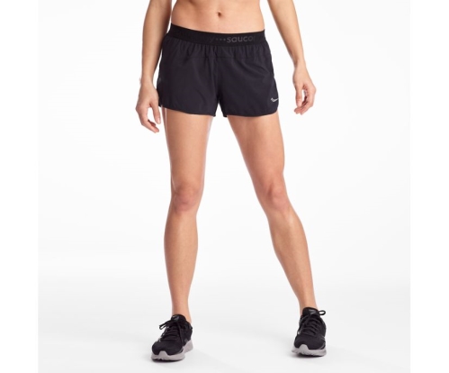 Tenis Saucony Split Second 2.5" Short Mujer Pantalones cortos Ropa Negras México MX-258-HT